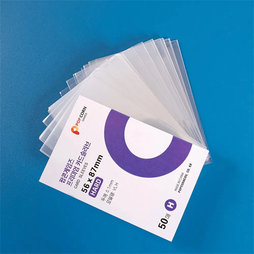 100/50pcs Korea Card Sleeves Clear Acid Free CPP HARD 3 Inch Photocard Holographic Protector Film Album Binder image 3