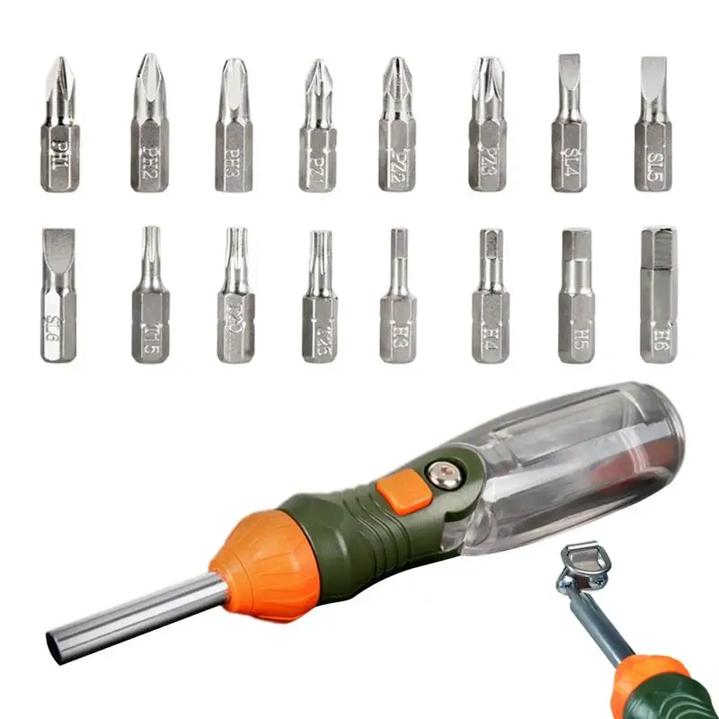 

Magnetic Screw Driver Set Adjustable Electric Drill Screw Driver Bit Hexagonal Ratchet Screwdriver Hand Repair Tools