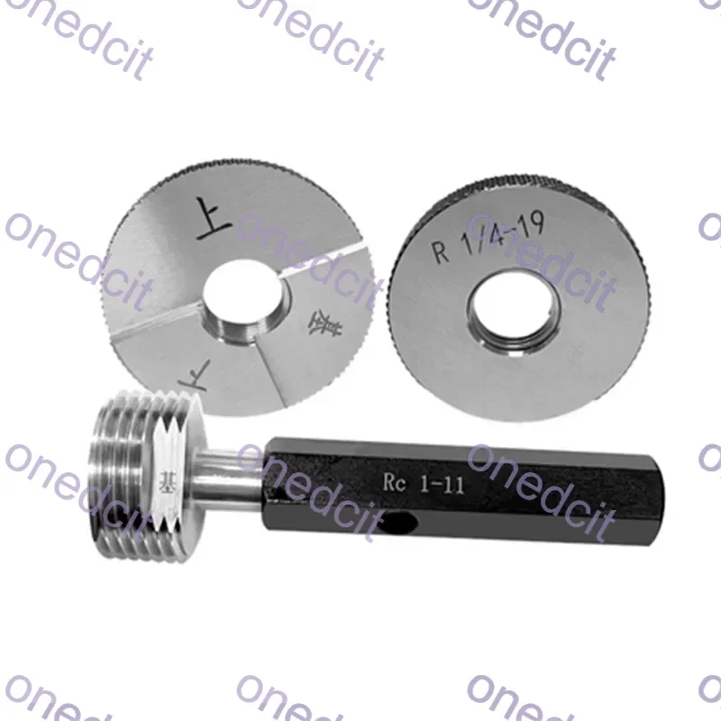 

Thread Plug Ring Gauge RC R1/4 R3/8 R1/2 British Standard Taper Pipe Thread Ring Plug Gauge Support Customize GO NOGO