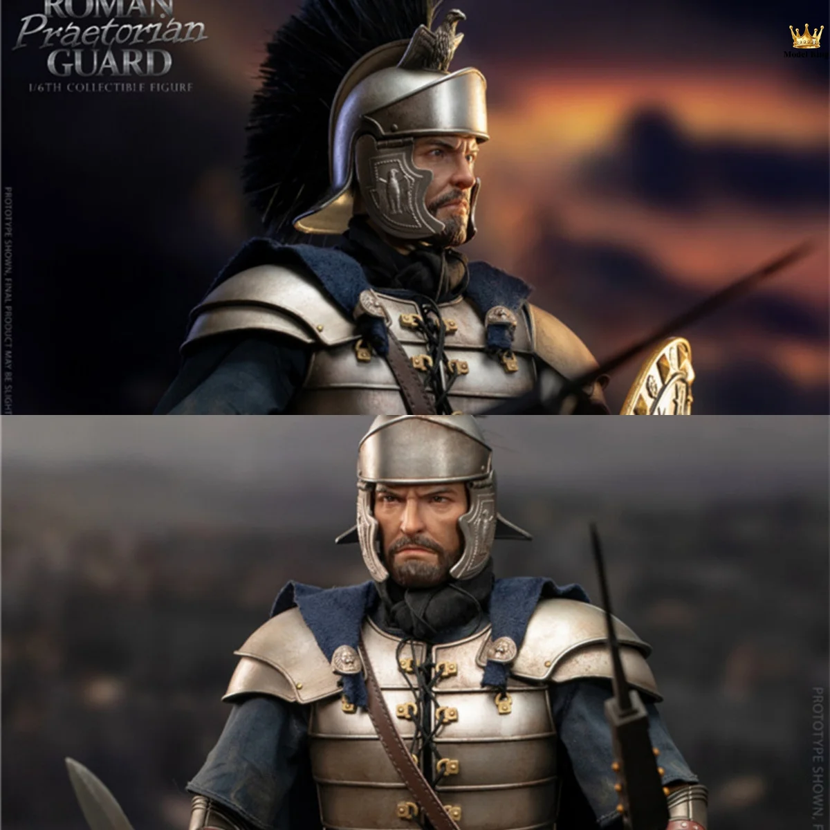 HHMODEL & HAOYUTOYS HH18073 1/6 Scale Imperial Legion - Silver Armored Roman Guard Full Set For 12'' Male Soldier Action Figure