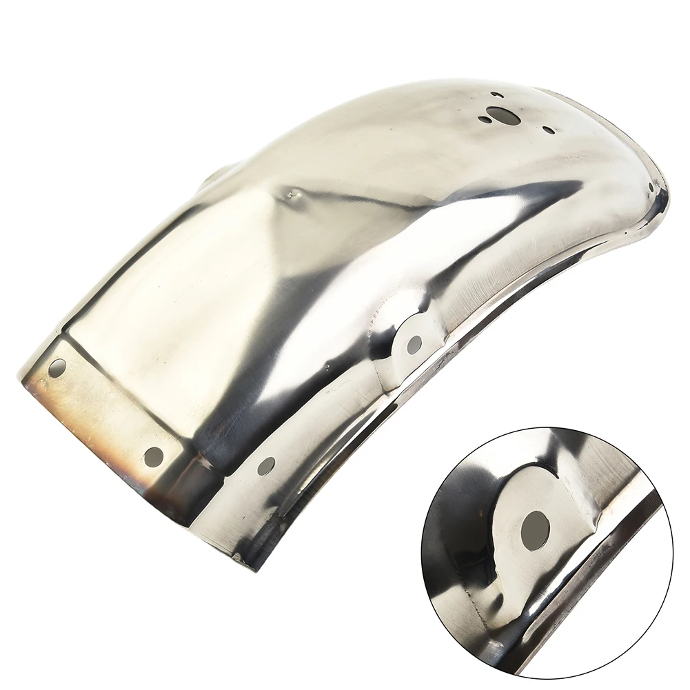 Rear mudguard for Suzuki GN125 GN250 motorcycles made of stainless steel designed for splash protection and durability