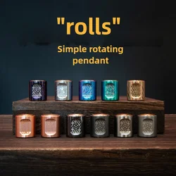 EDC Scroll Gyroscope Pendant Play Titanium Alloy Knife Pendant Fingertip Pendant Decompression Desktop Toy Gift