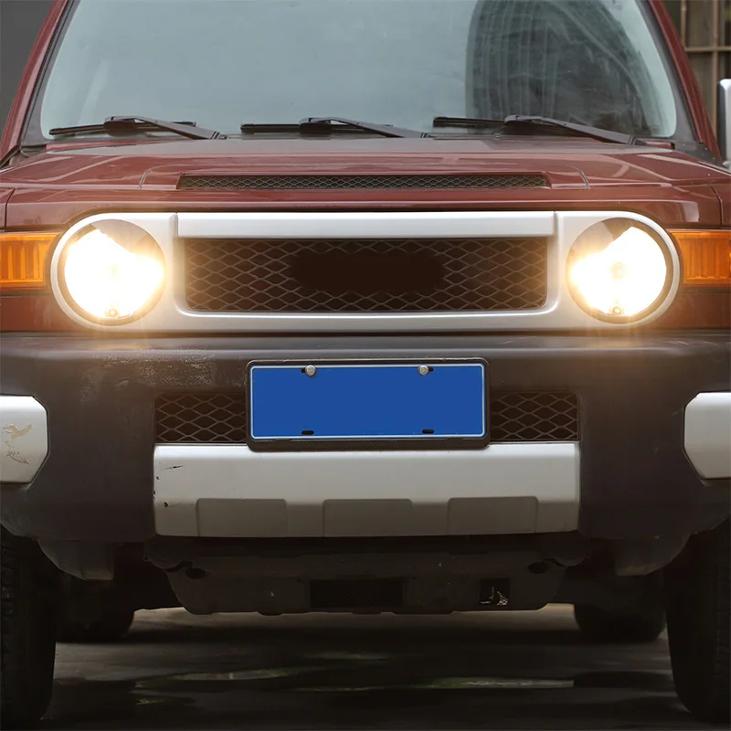 

Gao Ruying For Toyota FJ Cruiser 2007-2021 ABS Matte Black Car Angry Eyes Headlight Cover Trim Sticker Car Accessories
