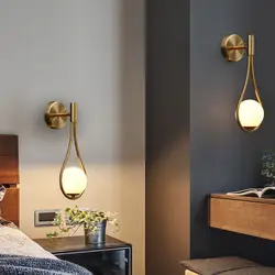 Moderne Glas Ball Wand Licht Luxus Gold Leuchte Wohnzimmer Schlafzimmer Nacht Aisle Treppe Nordic Wand Innen Dekor Lampe