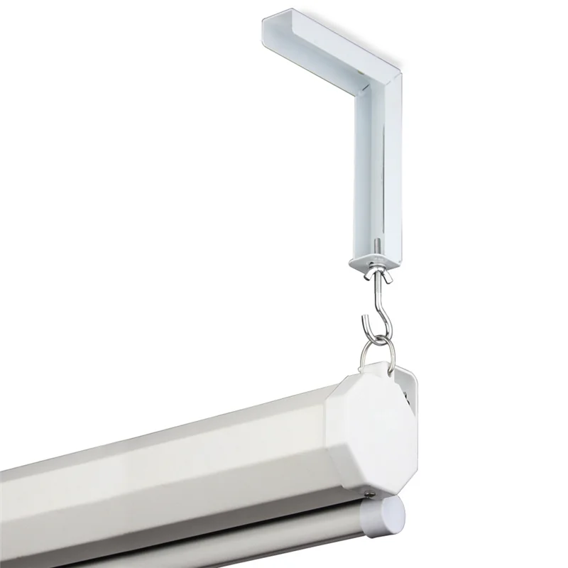 ABMF-2Pcs العارض الستار شماعات العارض شاشة L-قوس قابل للتعديل تمديد جبل حامل تصاعد شماعات حامل