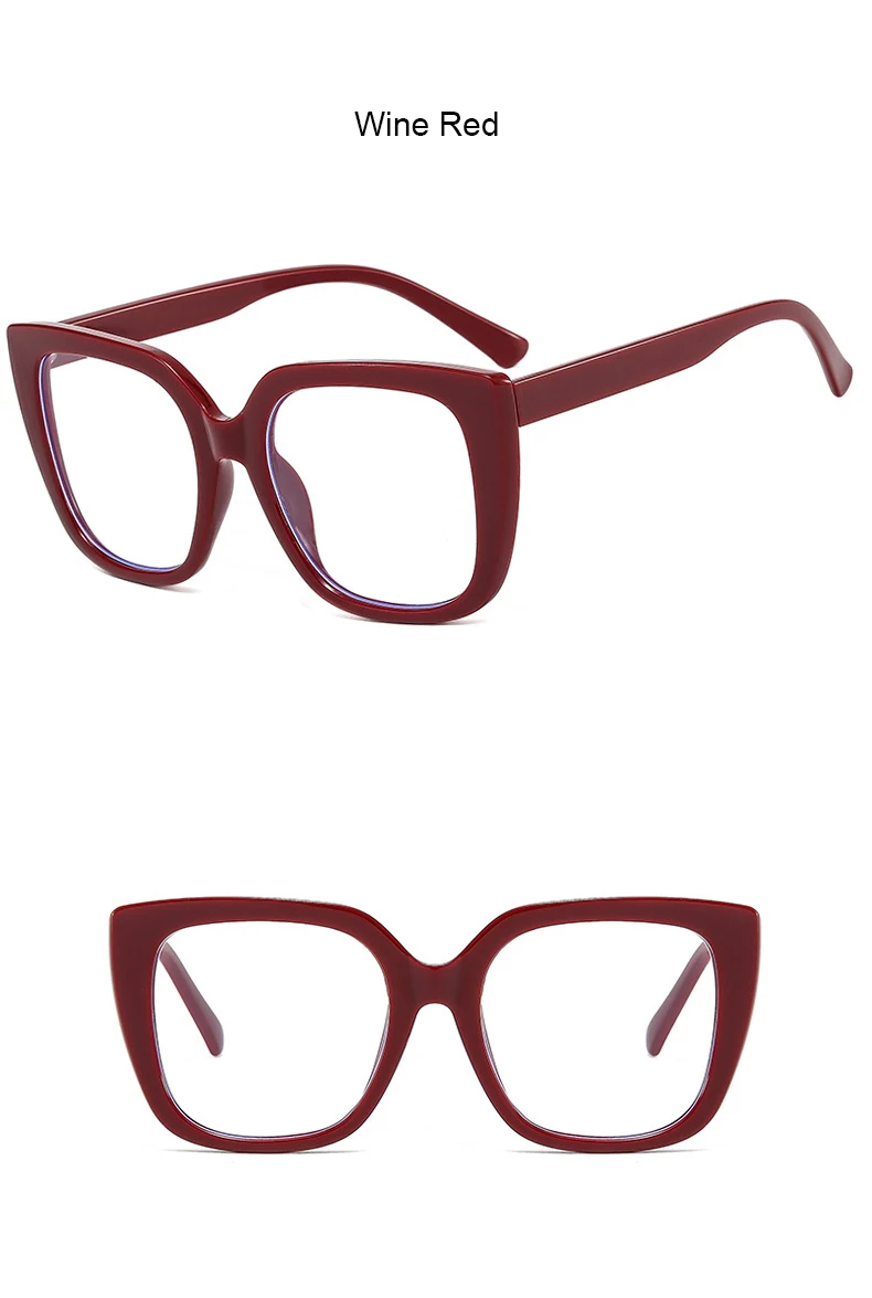 Mode Luxusmarke großen Rahmen Regenbogen übergroße quadratische Lesebrille Rahmen Frauen Brillen Presbyopie Brillen – Detail 14