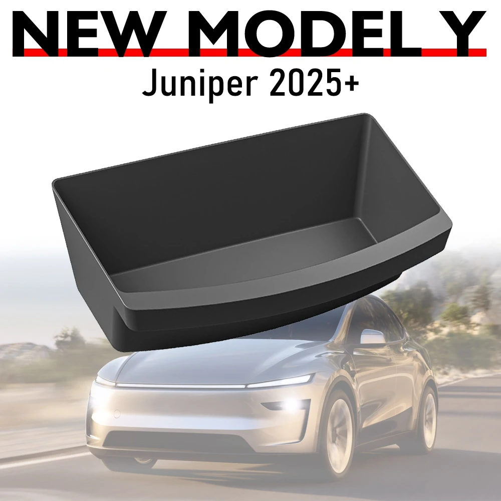 

For Tesla Model Y Juniper 2025 Underseat Storage Box Seats Drawer TPE Hidden Storage Tray Push Pull Organizer Travel Accessories