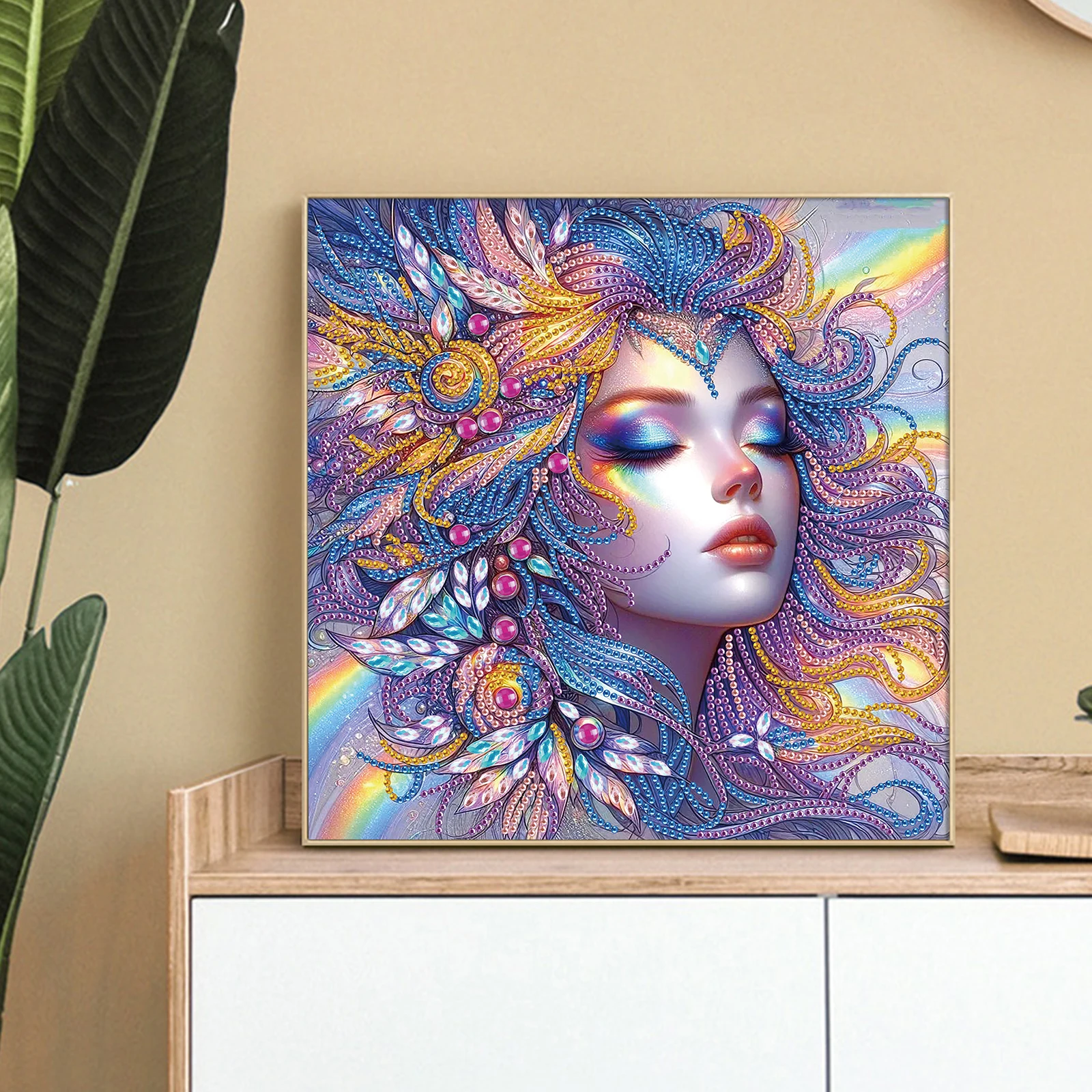 Fairy Special Shape Diamond Art Painting Kit for Adult Beginner,Crystal Diamond Special Shape Kit for Home Wall Decoration Gift - view 5