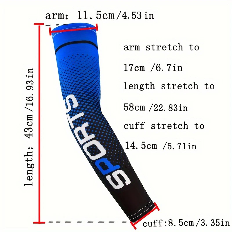 1 Pairs Cooling Arm Sleeves for Men Women, UV Sun Protection Compression Arm Cover, Breathable Cool Sleeve for Running Fishing image 5