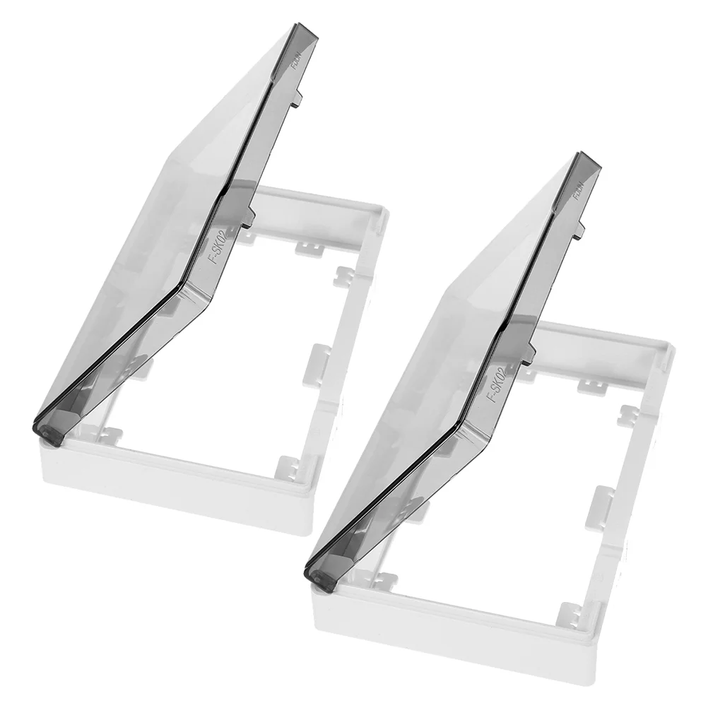 

2 Pcs Switch Waterproof Cover Socket Outlet Electric Exterior Plastic Adhesive Weatherproof
