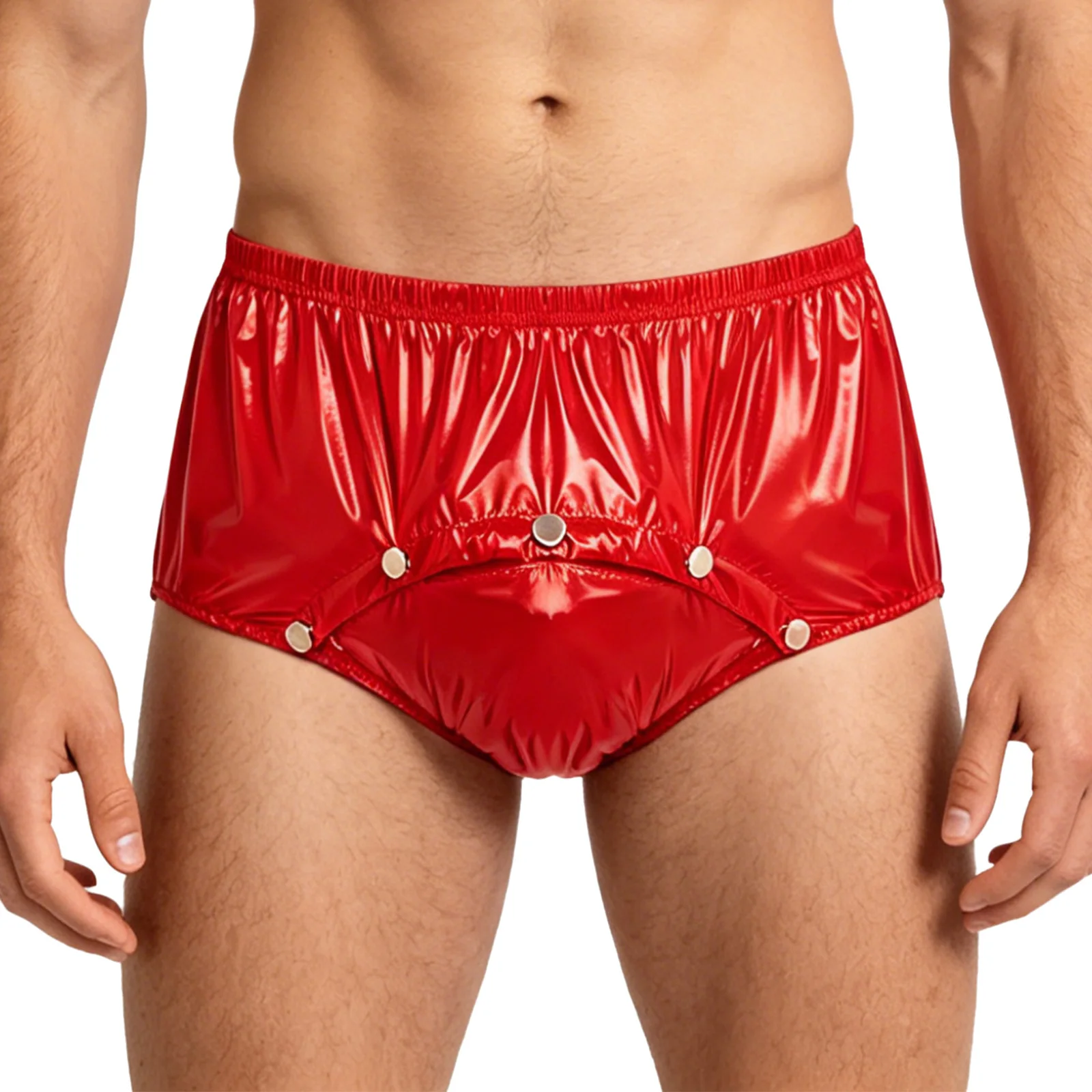 Mens Adaptive Special Needs Waterproof Briefs Diaper Cover Anti-leak Easy-to-wear Tear-off Buttons Elastic Underwear Jockstrap