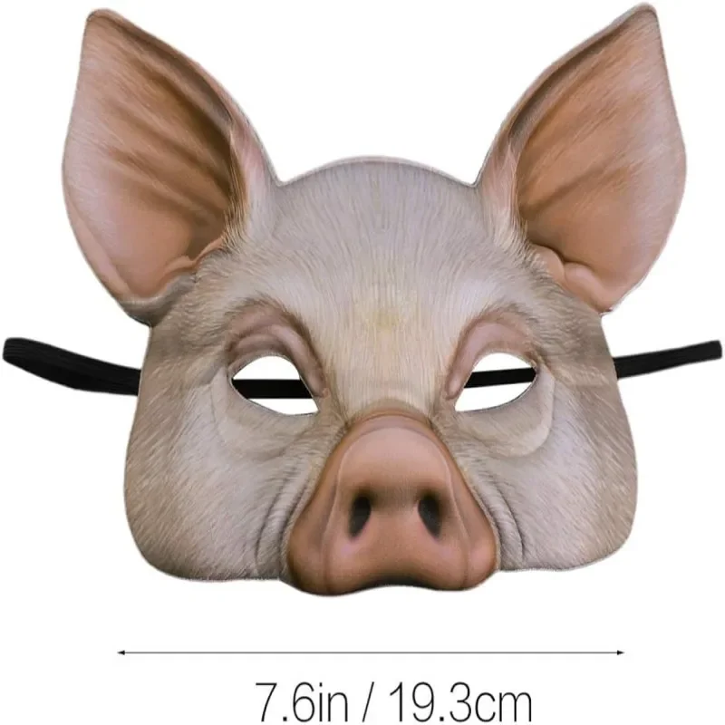 

Carnival Party 3D Animal Mask Pig Half Face Mask Party Carnival Fancy Dress Costume Props Cosplay Costume for Adults