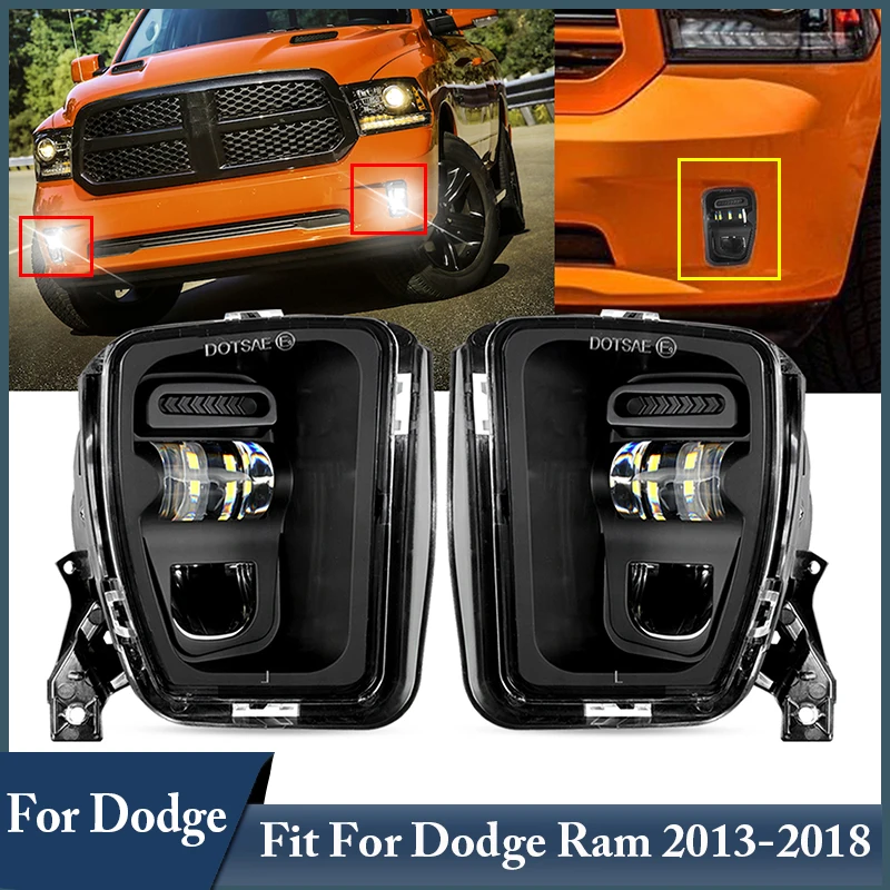 

Fog Light Assembly Fit For Dodge Ram 2013-2018 Front Bumper Driving Fog Light Signal Lamp Car Replacement Accessories MS-DR1317