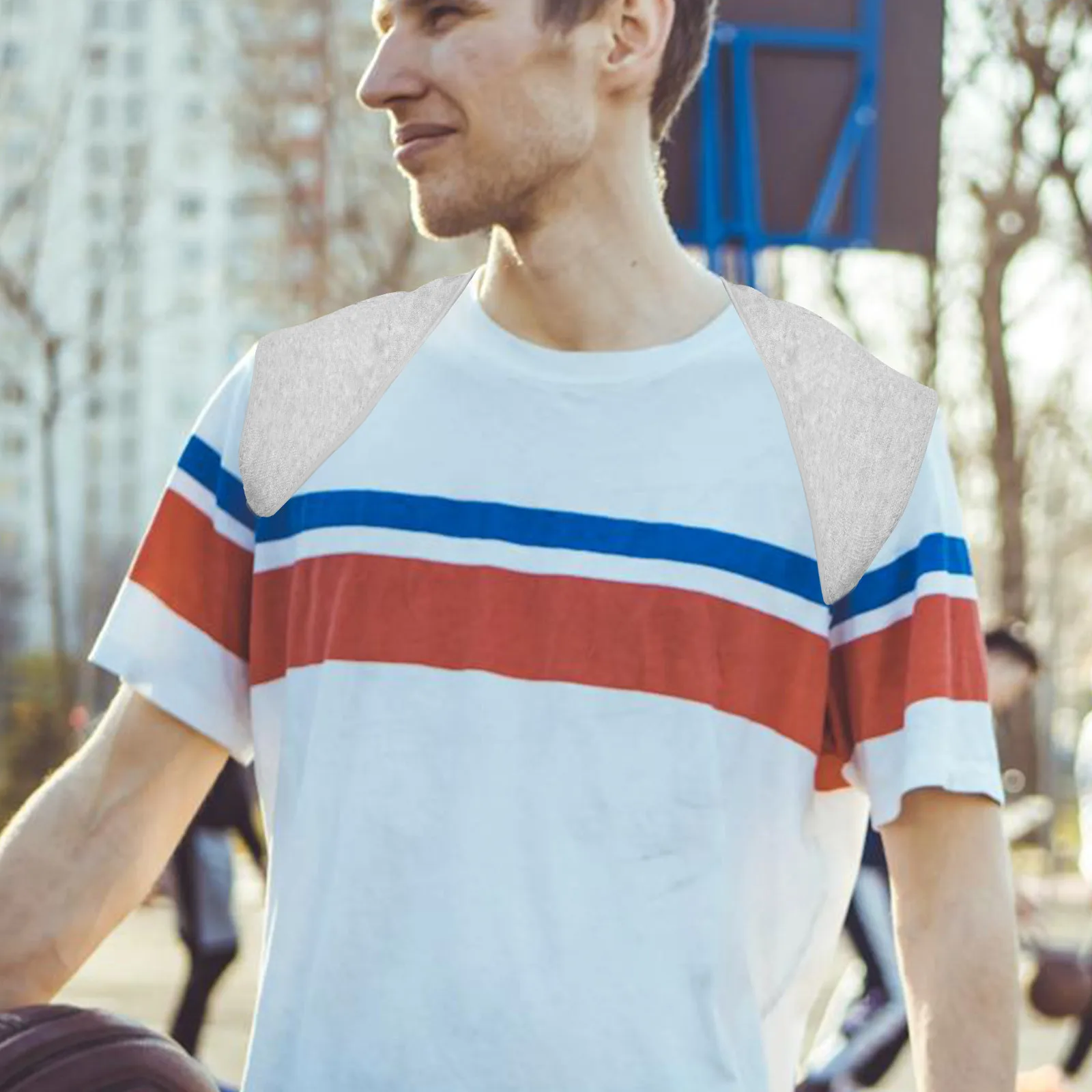 

Breathable Shoulder Support Brace Double Strap Design Grey Adjustable Fit for Sports Outdoor Activities Basketball Weightlifting