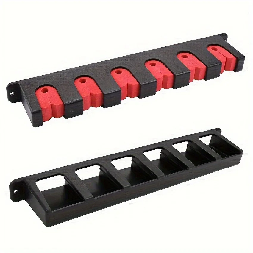 Easy To Install Black ABS Fishing Rod Bracket - Wall Mounted, High-density Foam Grip Receiver for Sports Equipment Storage