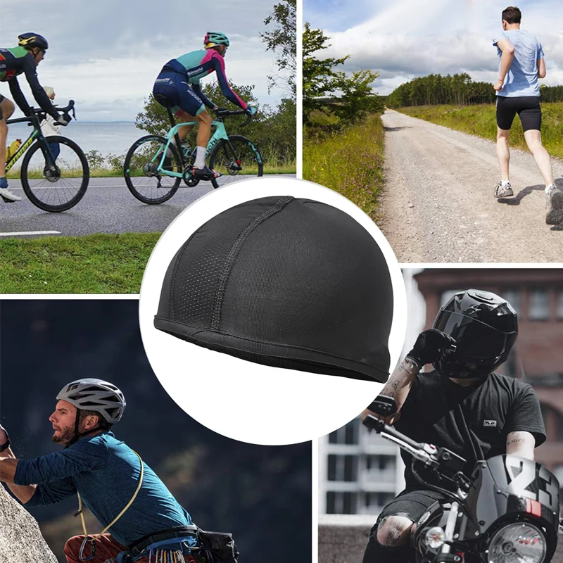 Gorro con forro para casco de montar de secado rápido, forro para casco de motocicleta, gorros para el sudor, gorro deportivo para hombre y mujer,