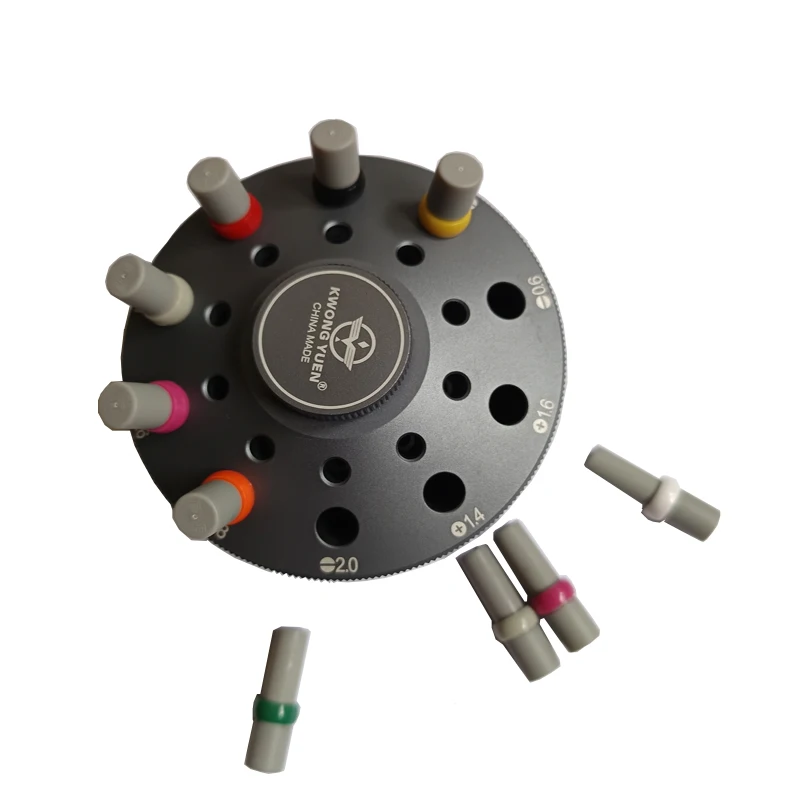 ساعة أداة إصلاح القرص الدوار قاعدة مفك المنقولة الدوار مفك صغير القرص الدوار Kwong Yuen أداة على مدار الساعة