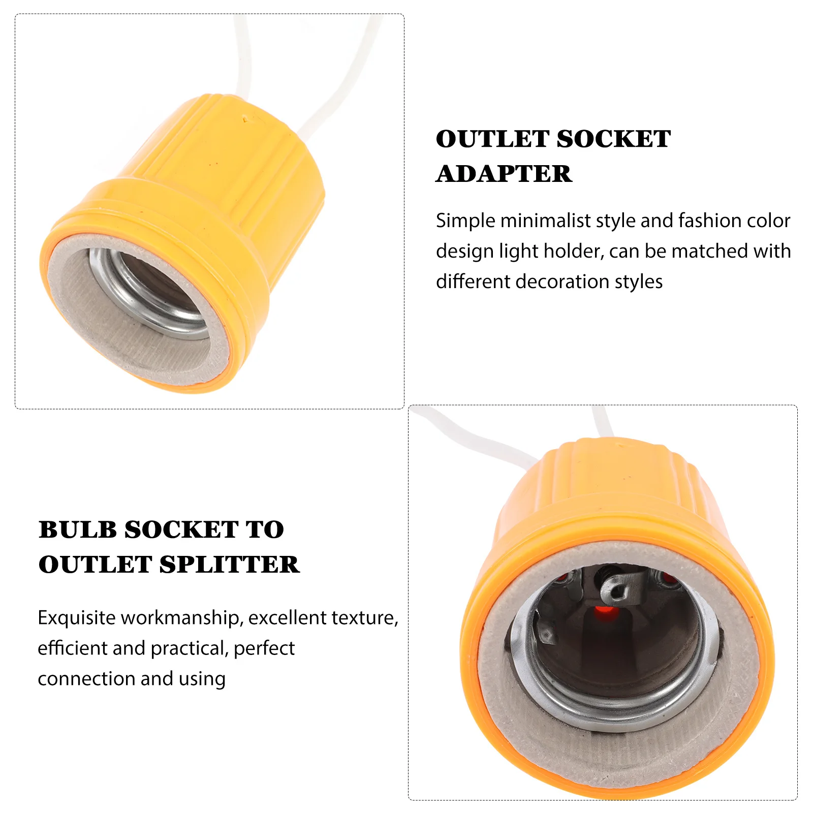 

4Pcs E27 Socket Adapter Waterproof Ceramic Lamp Holder Light Bulb Base for Indoor Outdoor Lighting Use Light Bulb Socket