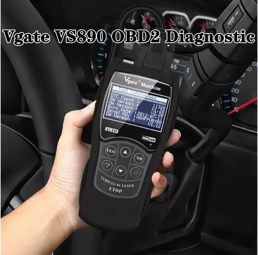 2024 Newest Vgate VS890S OBD2 Diagnostic Scanner VS890 Vgate SCAN Tool VS 890 CAN-BUS Multi-Languages Car Code Reader