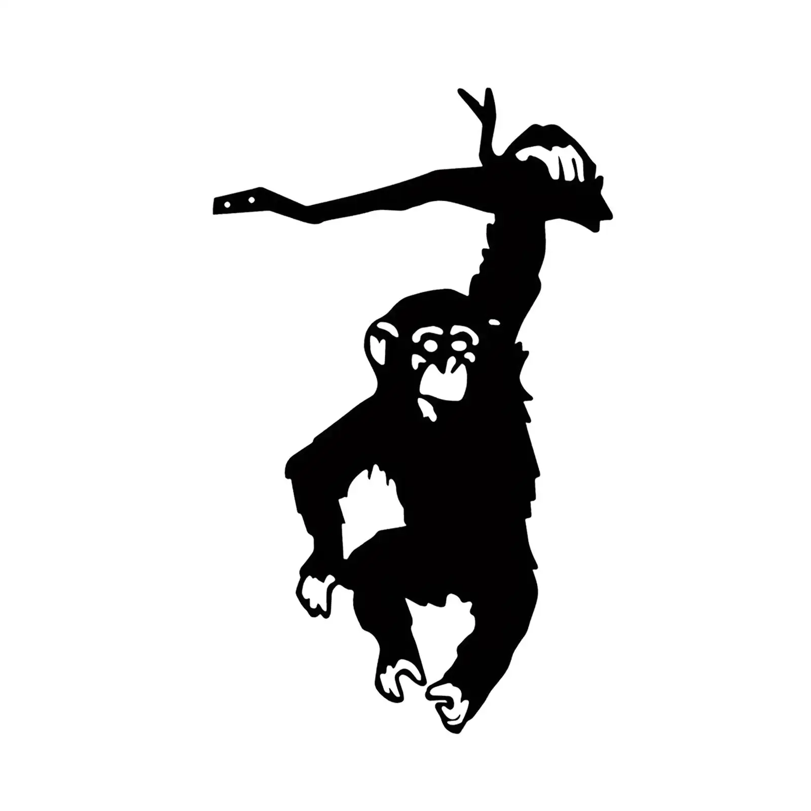 Monkey Statue Branch Decor Gift Modern Monkey Sculpture Decoration Statue Hanging Ornament for Garden Outdoor Lawn Wall Backyard