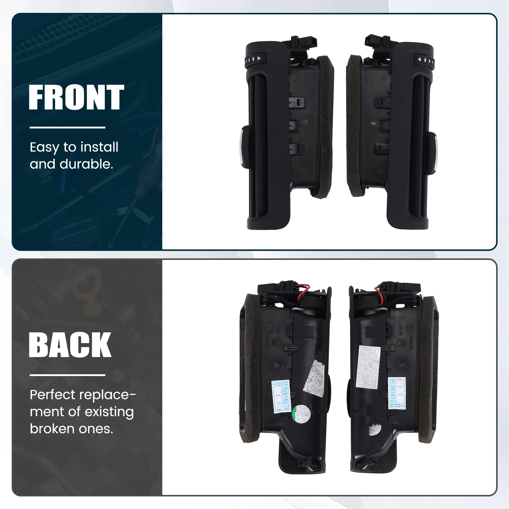 カーエアコン排気口,bピラー,エアコン排気口,a6,c7,a7,s6,s7,rs7,4g0819210c,4g0819209c用ルーバー