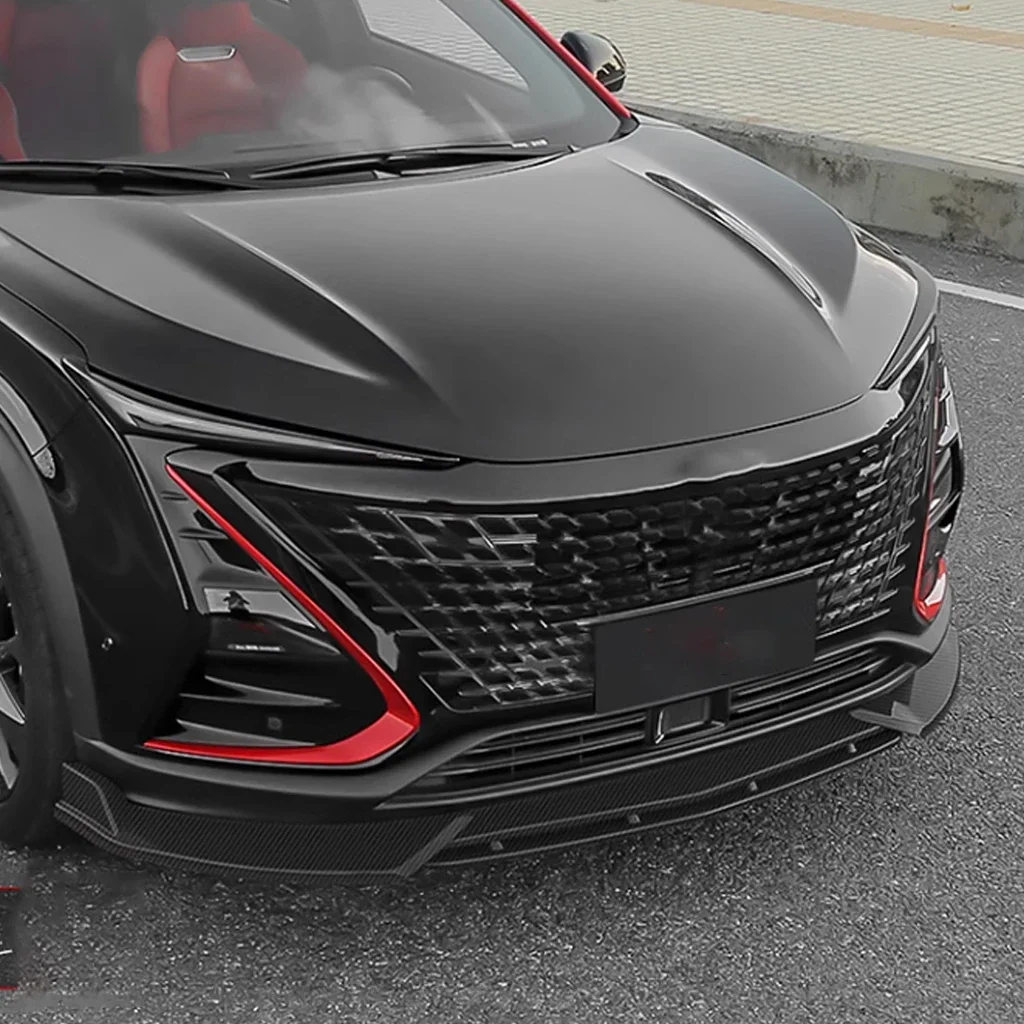 For CHANGAN UNI-T 2020 2021 4Pcs Car Front Bumper Splitter Lip Diffuser Spoiler Cover Guard Body Kits
