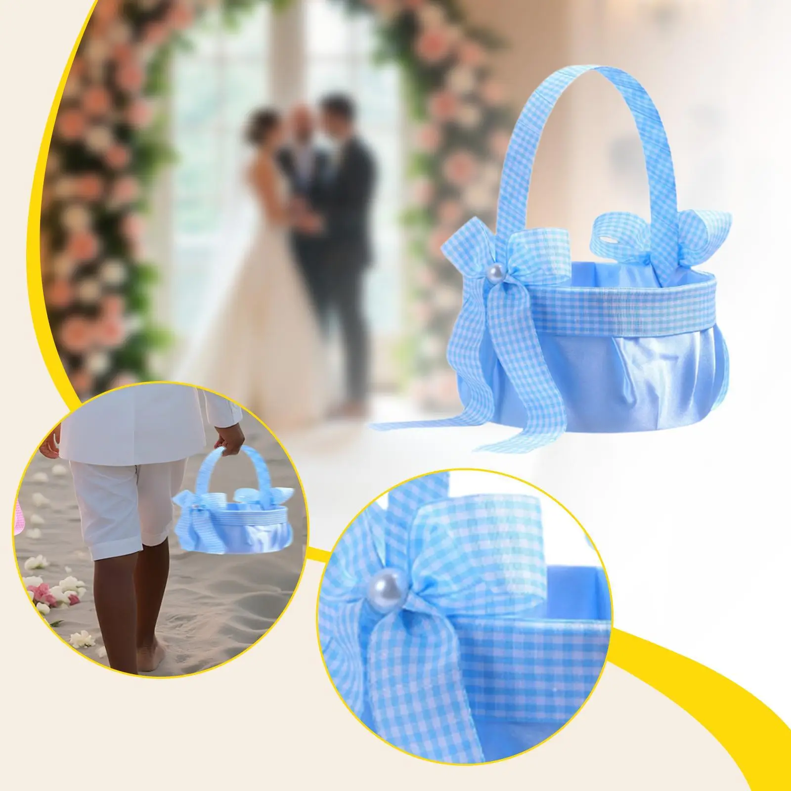 

Свадебная корзина для хранения, универсальная корзина для аксессуаров невесты, для церемоний и вечеринок подружек невесты