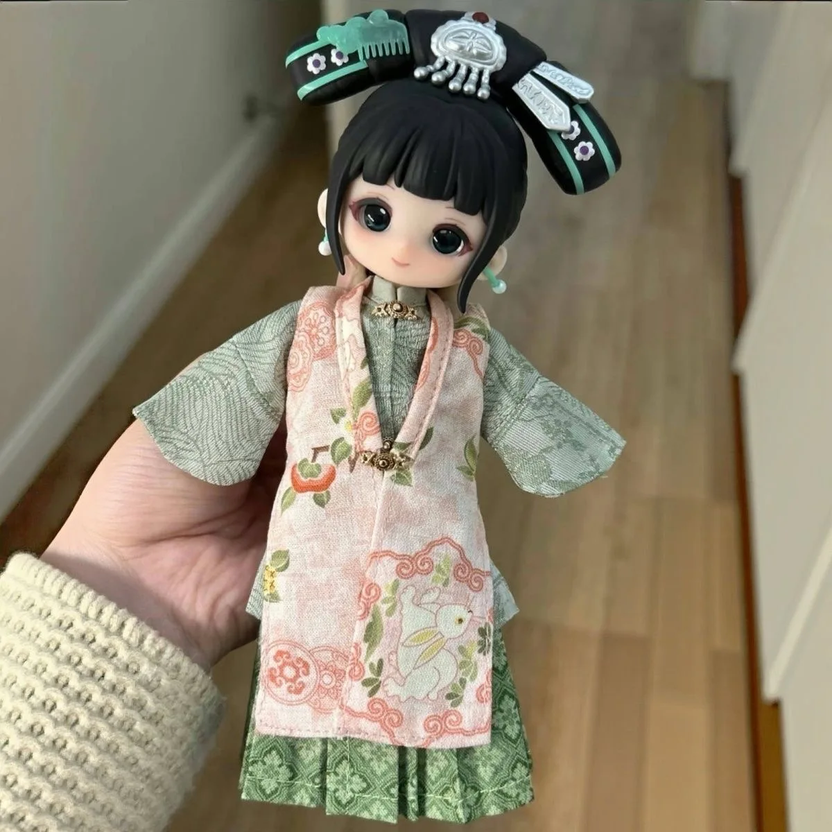 （customization 30day）BJD doll clothes suitable for 1/12  size white set clothes set doll accessories (3 points)