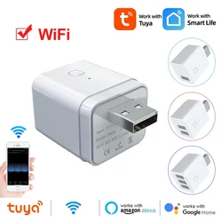 Tuya Smart USB Charger Adaptor Switch 5V WiFi Mini USB Power  Adaptor Smart Life Timing Control Work with Alexa Google Assistant