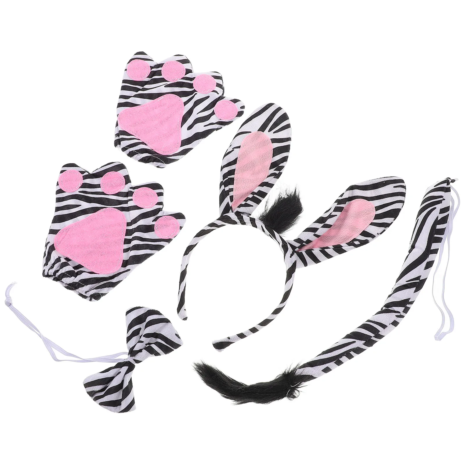

Zebra Headband Animal Costume Kit Kids Women Girls Cosplay Hair Accessories Party Decorations Halloween Festival Masquerade