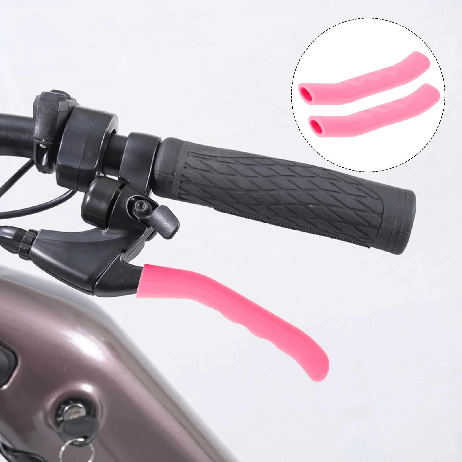 

1Pair Silicone Bike Brake Grip Covers Anti-Slip Handlebar Grips Shock Absorption Bike Handle Protectors Cycling Accessories