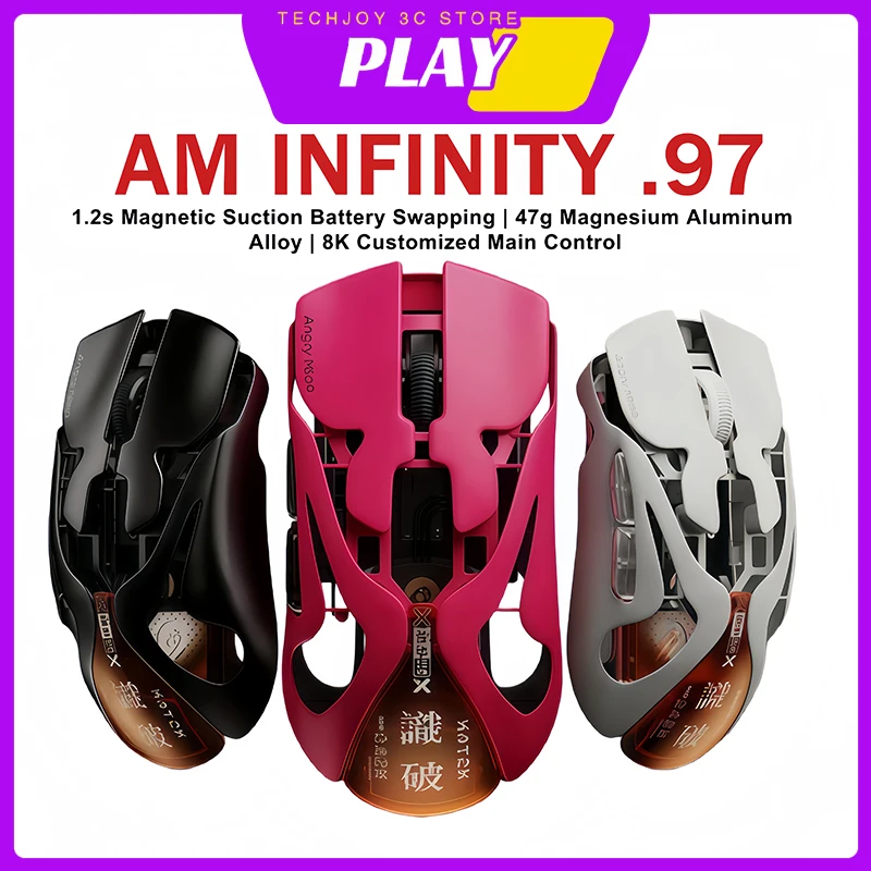 

Беспроводная игровая мышь Angry Miao AM Infinity.97, легкая, Bluetooth, с настраиваемым режимом Assault 8K 20000+ FPS, оптимизированная для азиатских рынков