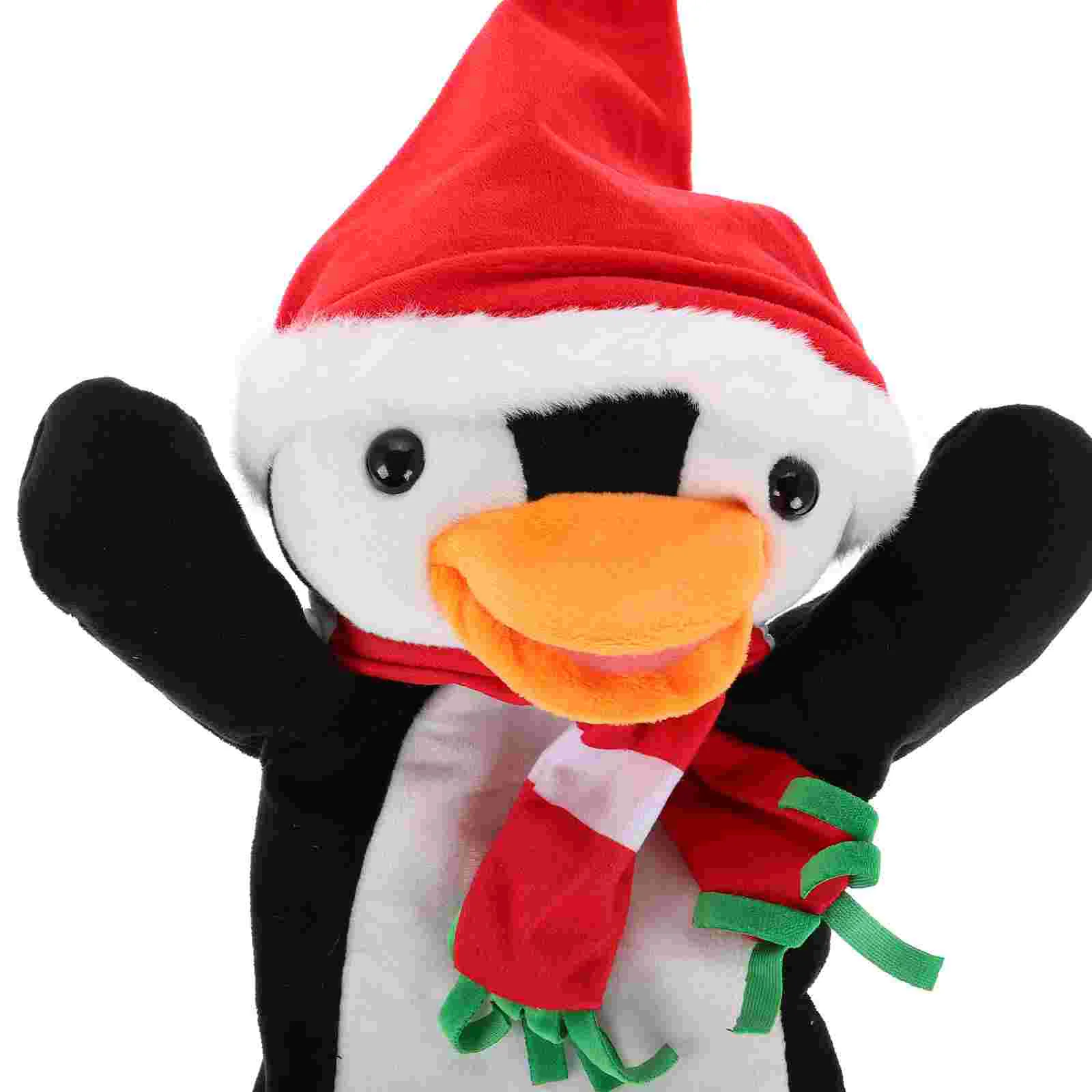 Pinguïn Handpop Peuters Speelgoed Vingerpoppetjes voor kinderen Theaterdieren Leuke Kerstman Walvis