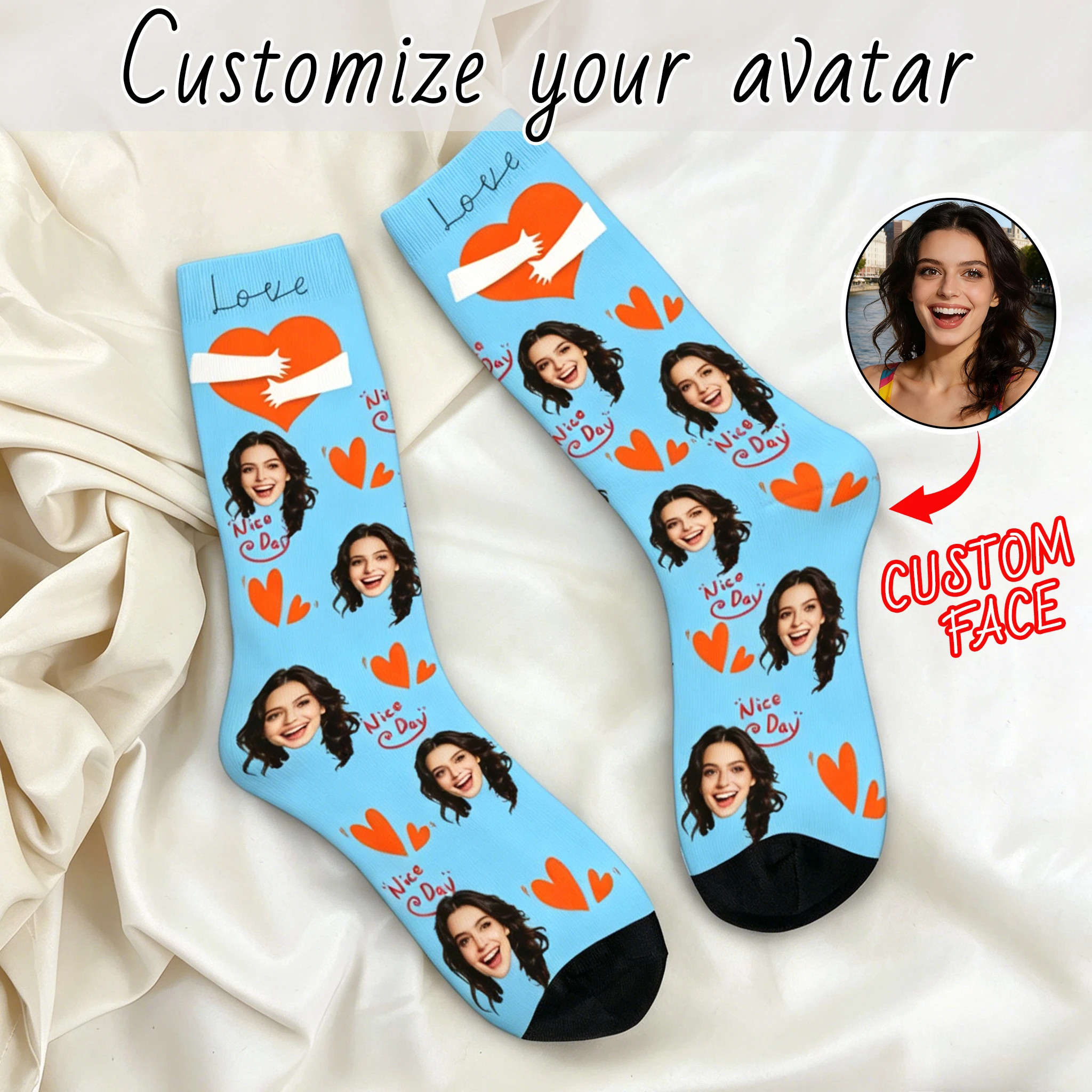 

Custom avatar socks for men and women custom photo socks personalized picture socks photo socks personalized gifts