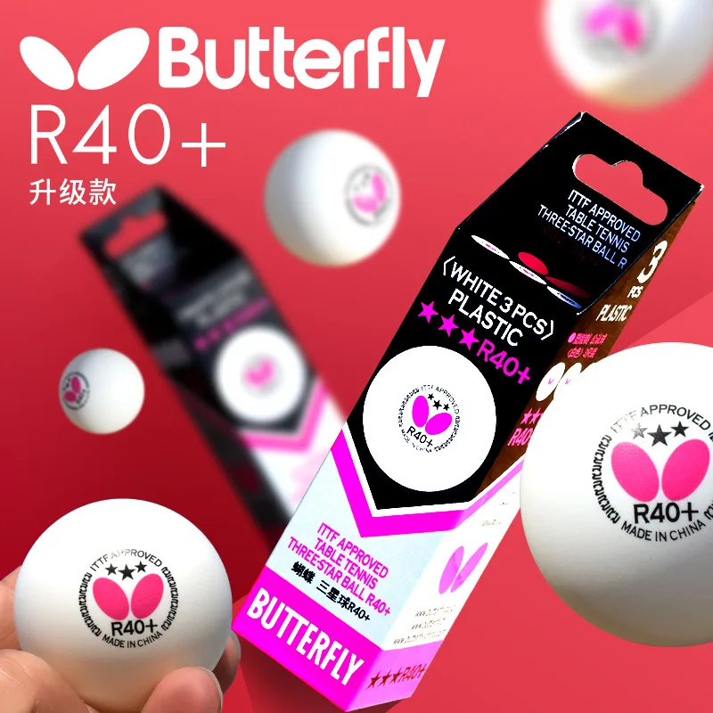 Genuine Butterfly Table Tennis 3 stars Upgraded Domestic R40+ Table Tennis Butterfly Brand International Competition Ball