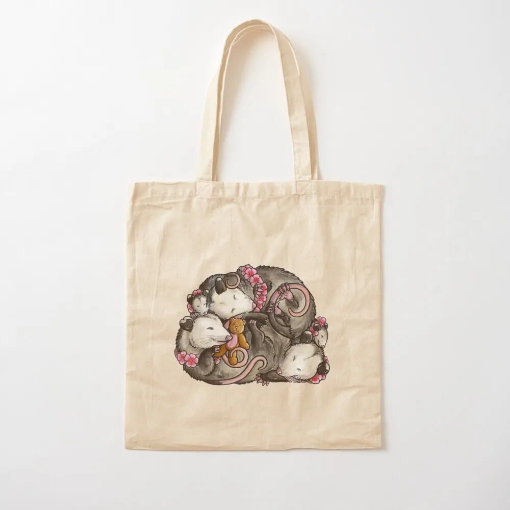 Sleeping Opossums Tote Bag Cloth bag Large bags for women shopping cart bags