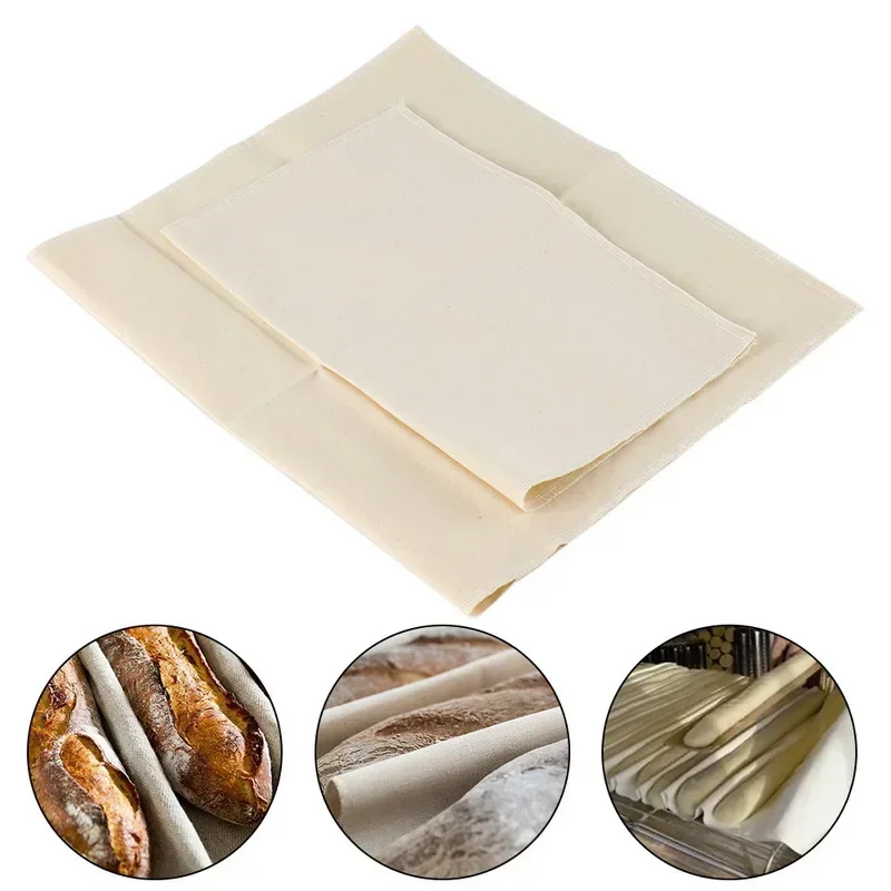 Baking Mat Pastry Linen Dough Bakers Thick Pure Cotton Fermented Cloth Linen Durable Non-Stick French Bread Kitchen Tools New