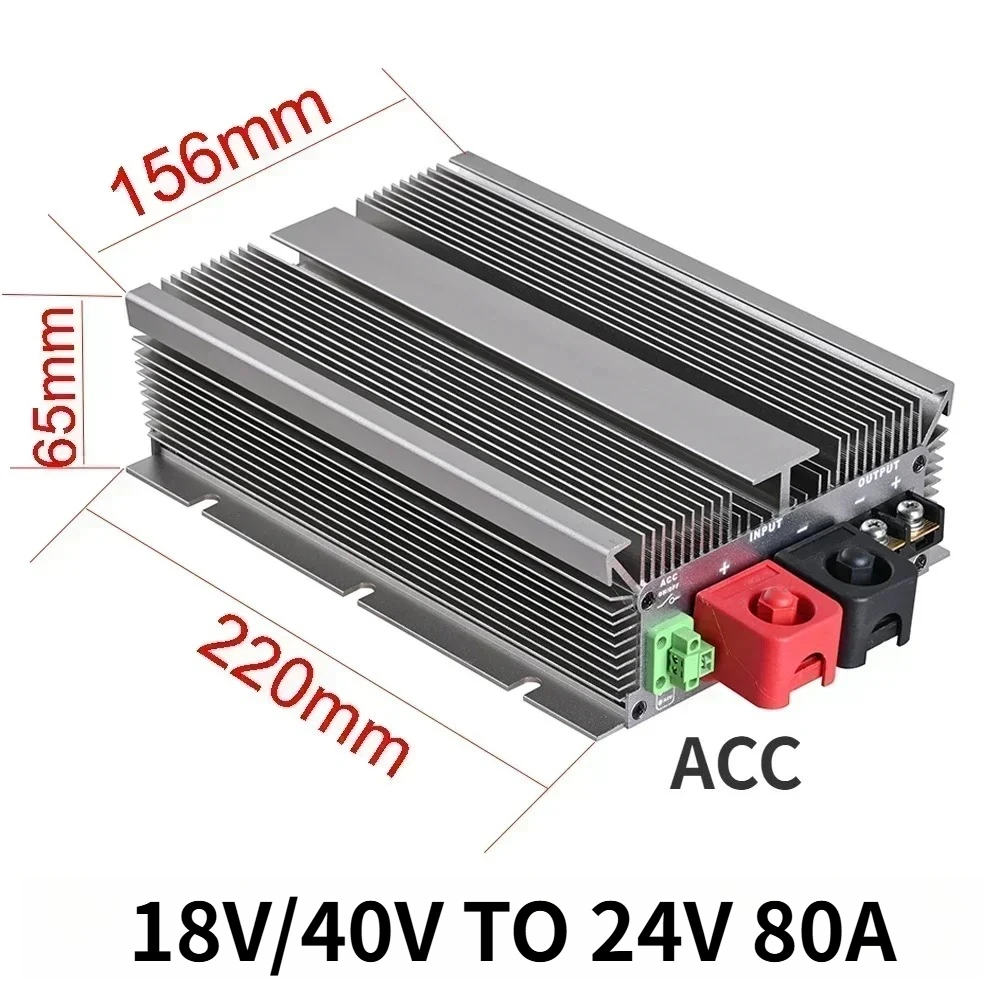 DC18V/40V to 24V 40A 50A 60A 70A 80A Auto Boost Buck Power Converter Voltage Stabilizer Regulator Supply Module For Car CE ROHS