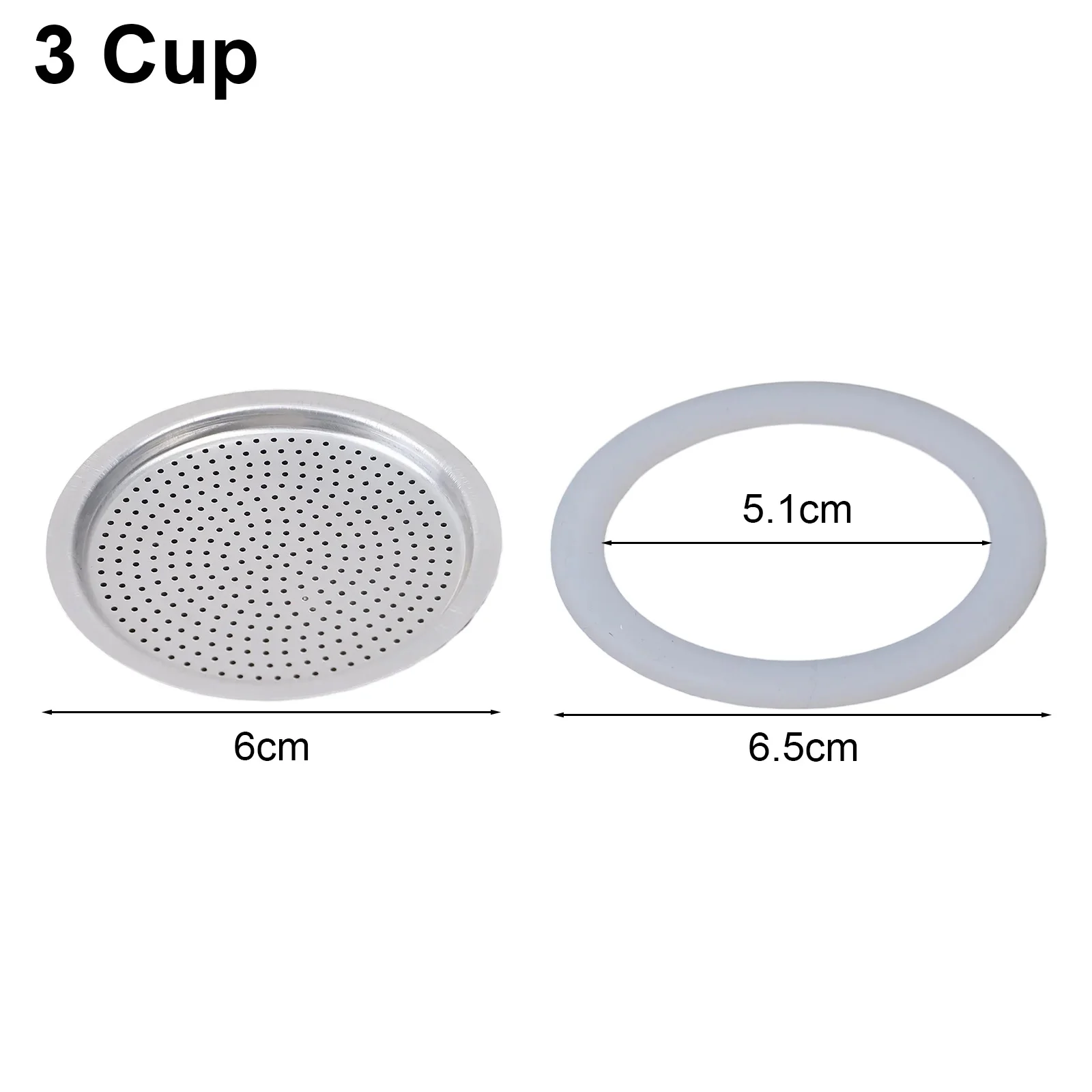 

Espresso Maker Moka Pot Replacement Includes 1 Filter And 3 Silicone Gasket Seal With Stainless Steel Coffee Pot