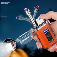 HOT NEW USB Tape-C Waterproof Lighter Arc Plasma Lighter 360 Rotation Ignition Outdoor Camping Windproof Lighter Smoking
