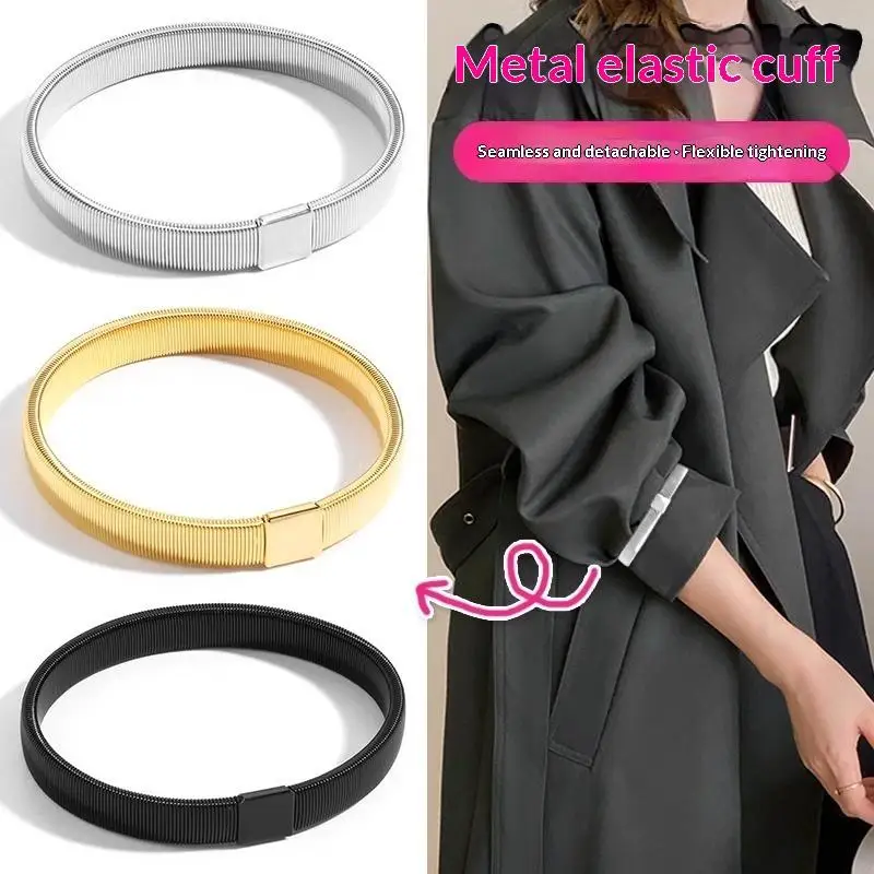2Pcs Adjustable Metal Elastic Pant Ankle Straps No Sew Removable Design For Cycling Hiking Daily Use Keep Pants Tidy