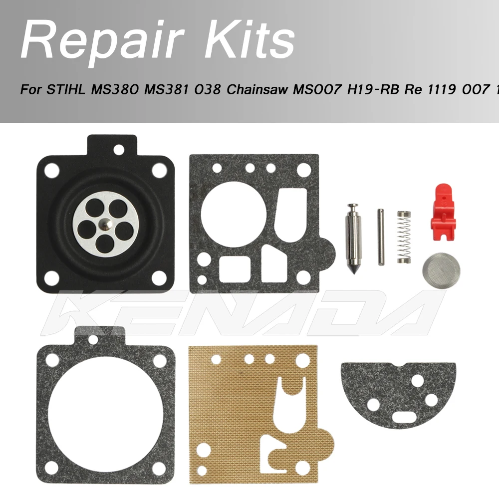 For STIHL MS380 MS381 038 Chainsaw MS007 H19-RB Re 1119 007 1062 Carburetor Repair Kits