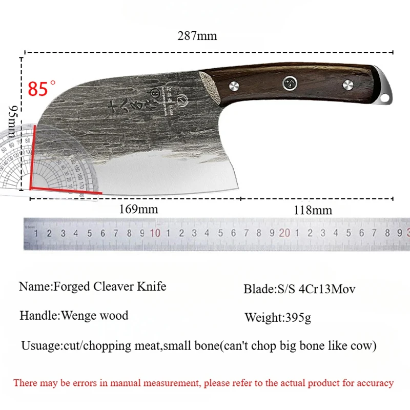 Shibazi Handmade Forged Home Kitchen Chopping Knife Household Chinese Sharp Utility Slice Meat Cutting Vegetable Cleaver Knives