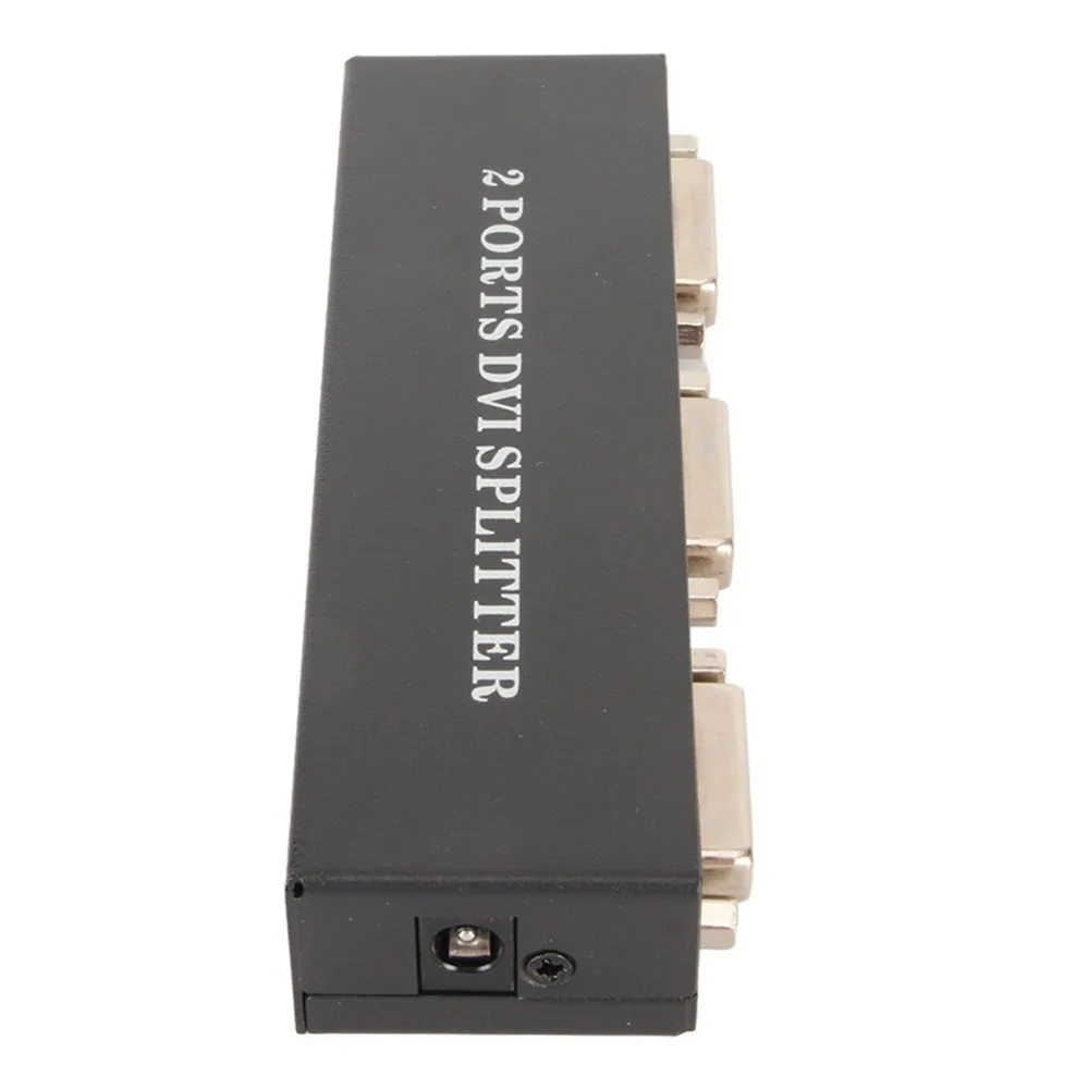 1 In 2 Out 1x2 DVI Splitter Support Resolution Up to 1920*1080 for US Plug 2 Port DVI Video Splitter
