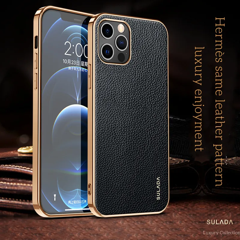 For iPhone 15 Case SULADA Luxury Leather Case Leather Protection Soft Shell Ultra-thin for iPhone 14 Pro Max coque iphone pro