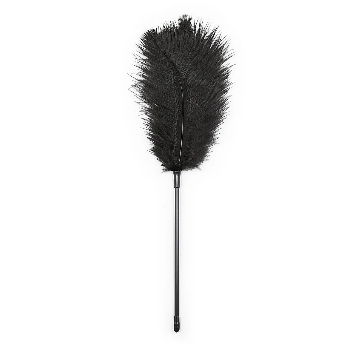 Sms flirting ostrich feather stick couple sex bed teasing itching.