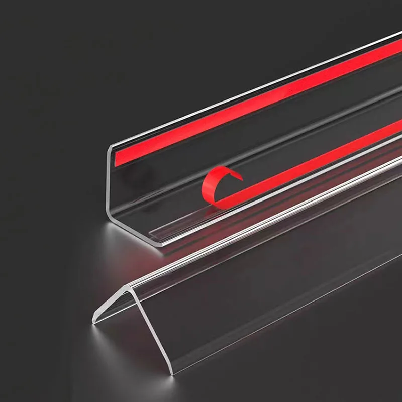 L-shaped Acrylic transparent corner protection strip Right Angle Plastic bar External corner anti-collision strip view 3