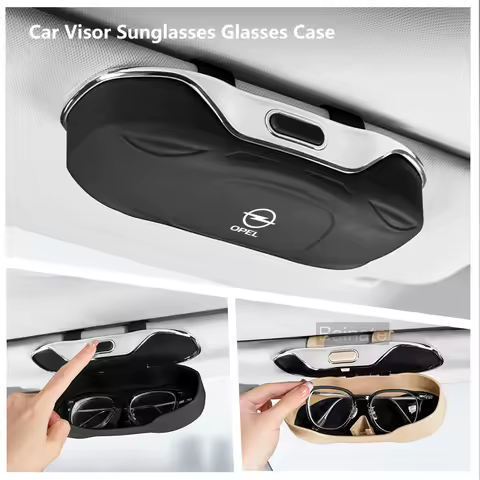Car Visor Sunglasses Glasses Case Glasses Holder Clip Box For Opel Astra Corsa insignia Mokka Vivaro Grandland Tigra Accessories