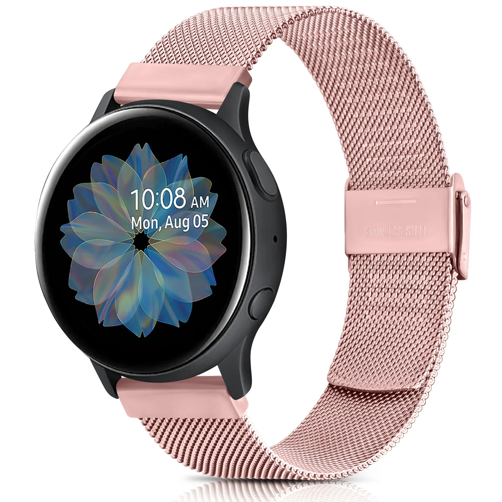 20mm 22mm Magnetic Strap for Samsung Active 2 40/44mm Gear S3 Rose Gold Band for Women Bracelet Galaxy Watch 3 4 Classic Band