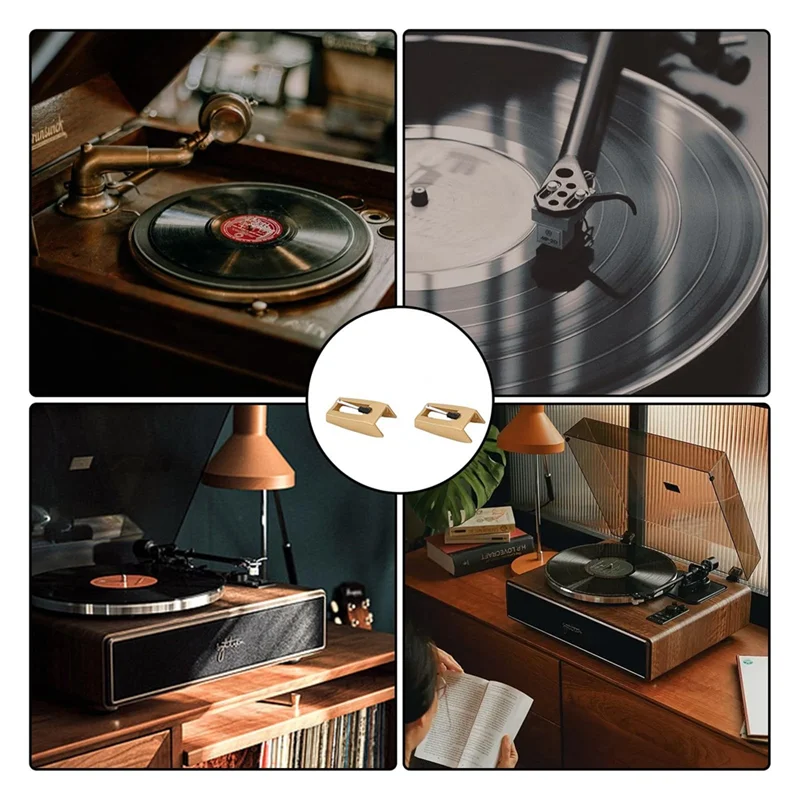 Replacement Stylus Turntable Needles With 1Pcs Stylus Cleaning Brush, Replacement For LP Vinyl Phonograph